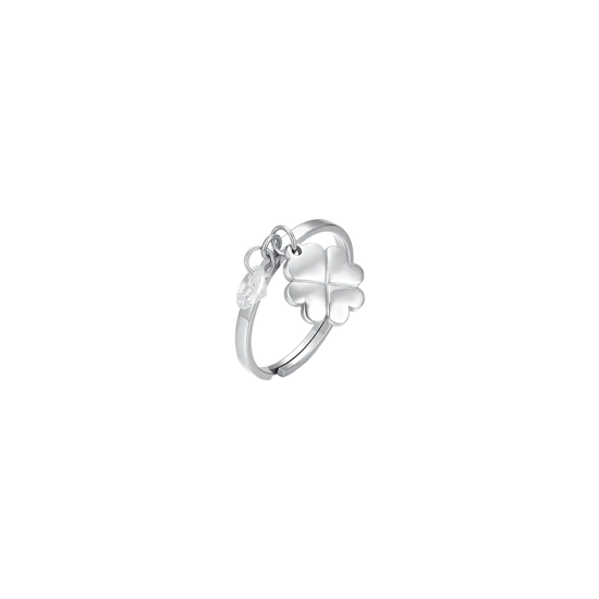 BAGUE POUR FEMME QUADRIFOGLIO ET ZIRCON Luca Barra