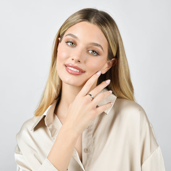 BAGUE EN ACIER POUR DAMES LAISSEZ LA VIE VOUS SURPRENDRE