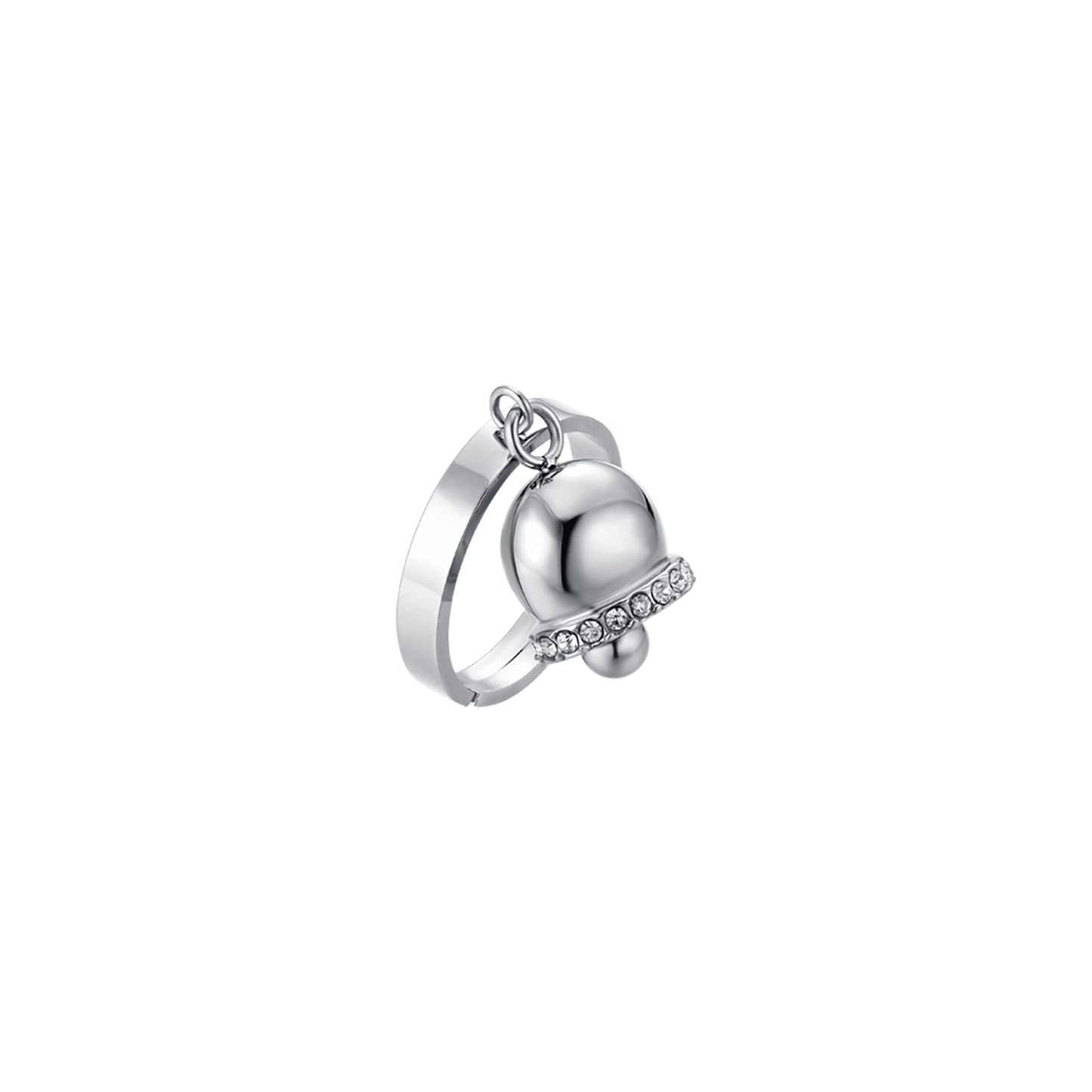 BAGUE POUR FEMME EN ACIER INOXYDABLE AVEC CRISTAUX BLANCS Luca Barra