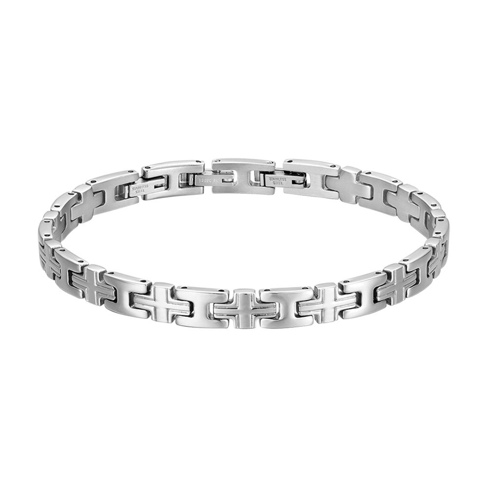 BRACELET ACIER CROISÉ POUR HOMME