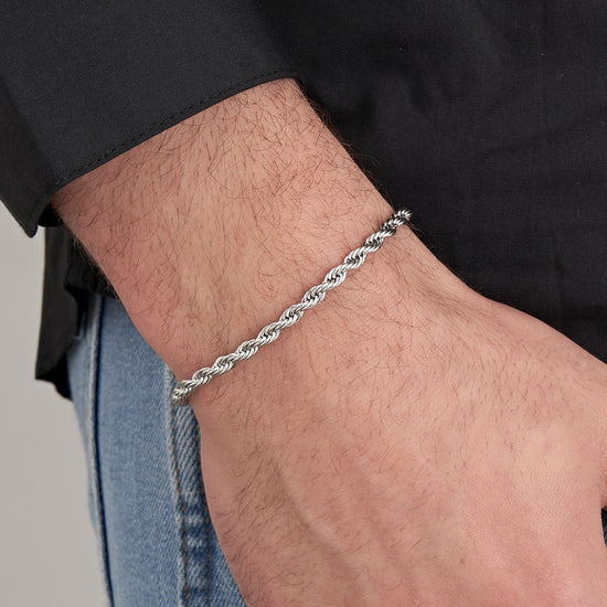 BRACELET ACIER À MAILLONS FINS POUR HOMMES