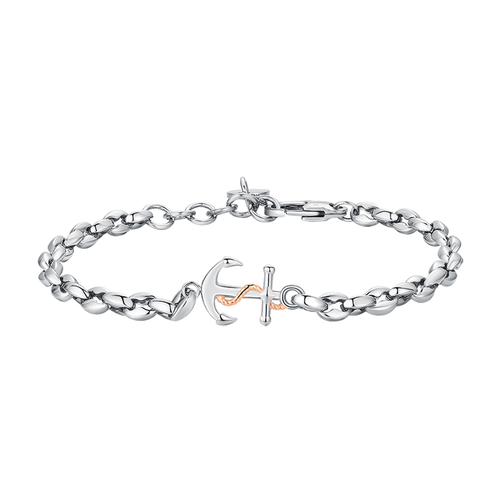 BRACELET POUR HOMME EN ACIER AVEC ANCRE