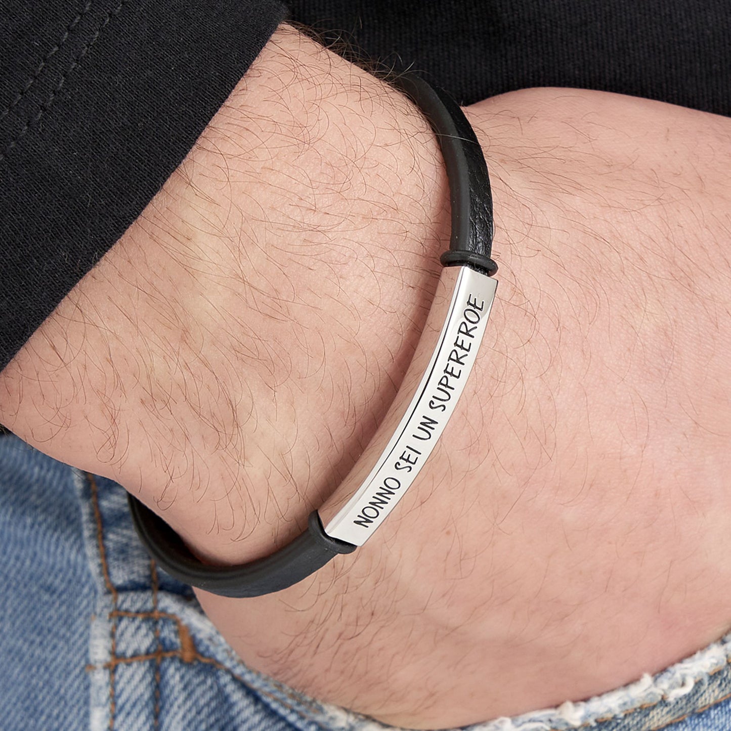 BRACELET D'ACIER POUR HOMME GRAND-PÈRE VOUS ÊTES UN SUPER SUPER SUPER SUPERH SUPERH SUPERH SUPERH SUPERH SUPERH