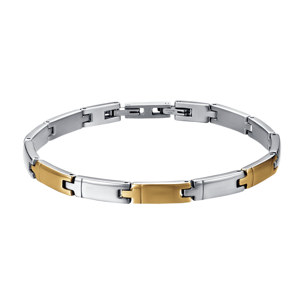 BRACELET POUR HOMME EN ACIER ET ACIER-OR IP