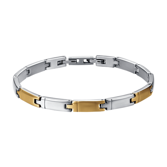 BRACELET POUR HOMME EN ACIER ET ACIER-OR IP