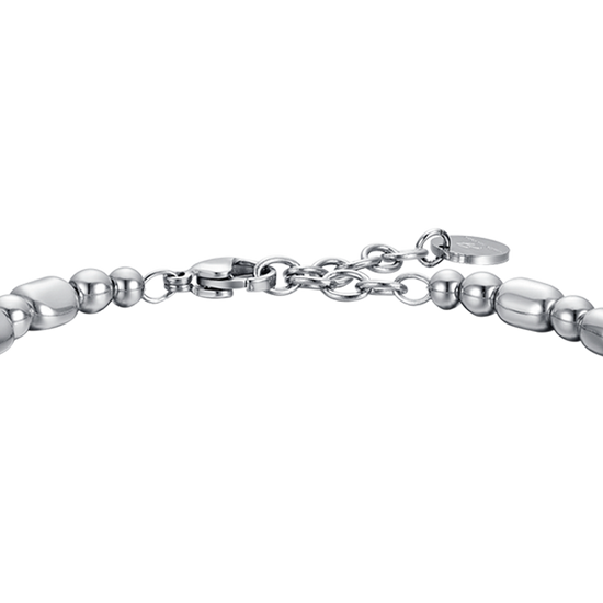 BRACELET ACIER POUR HOMME AVEC HÉMATITE ARGENTÉE