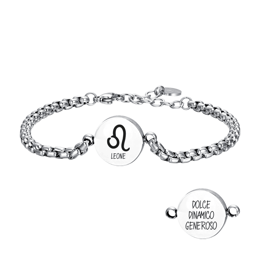 BRACELET EN ACIER POUR HOMME SIGNE DU ZODIAQUE LEO