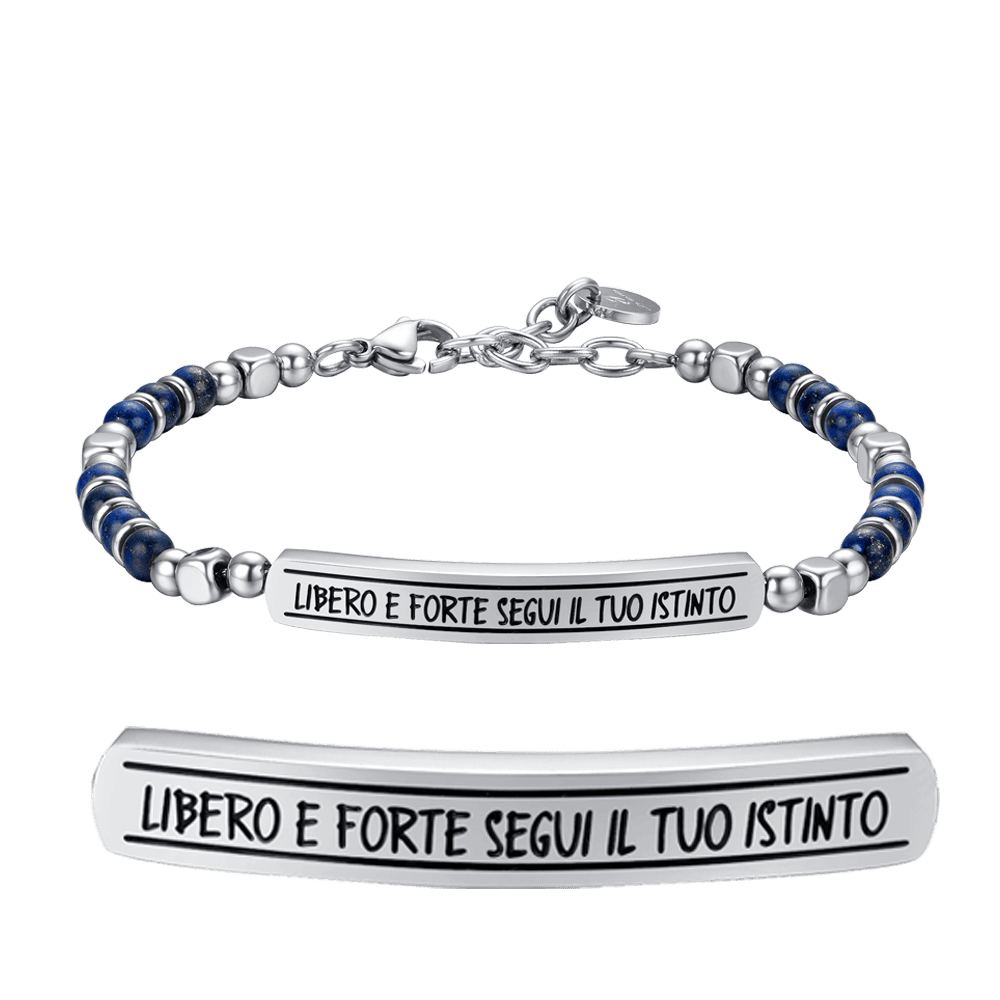 BRACELET HOMME EN ACIER LIBRE ET FORT SUIVEZ VOTRE INSTINCT