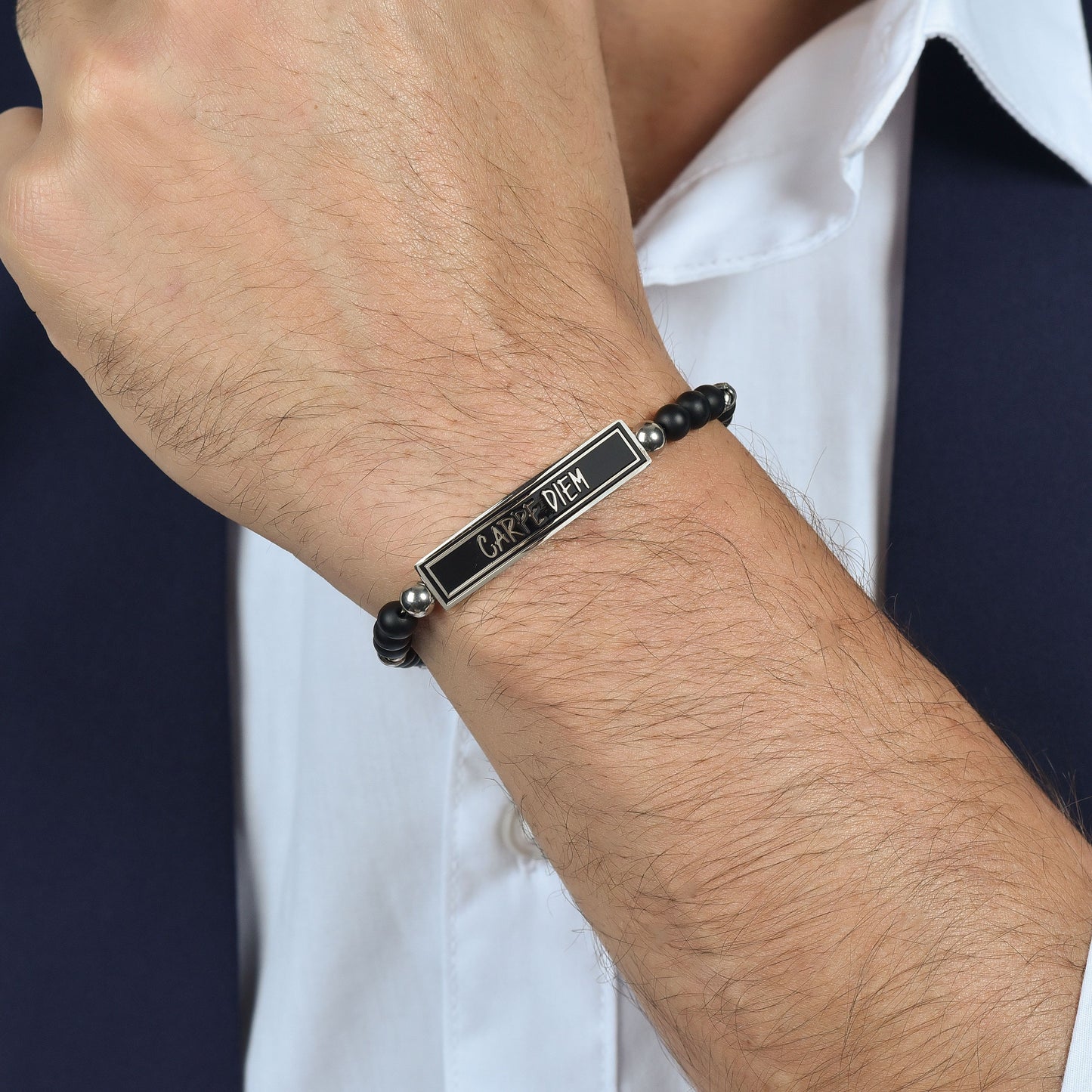 BRACELET HOMME EN ACIER CARPE DIEM