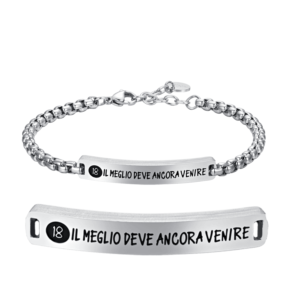 PLAQUE D'ACIER 18 BRACELET HOMME LE MEILLEUR EST À VENIR