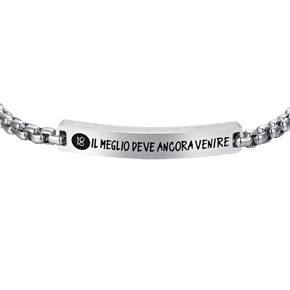 PLAQUE D'ACIER 18 BRACELET HOMME LE MEILLEUR EST À VENIR