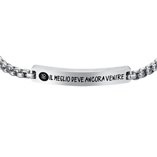 PLAQUE D'ACIER 18 BRACELET HOMME LE MEILLEUR EST À VENIR