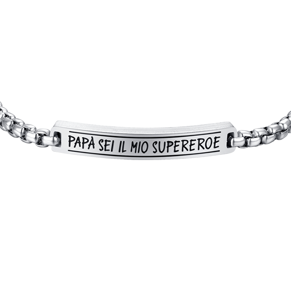 BRACELET HOMME EN ACIER DADDY YOU'RE MY SUPERHERO