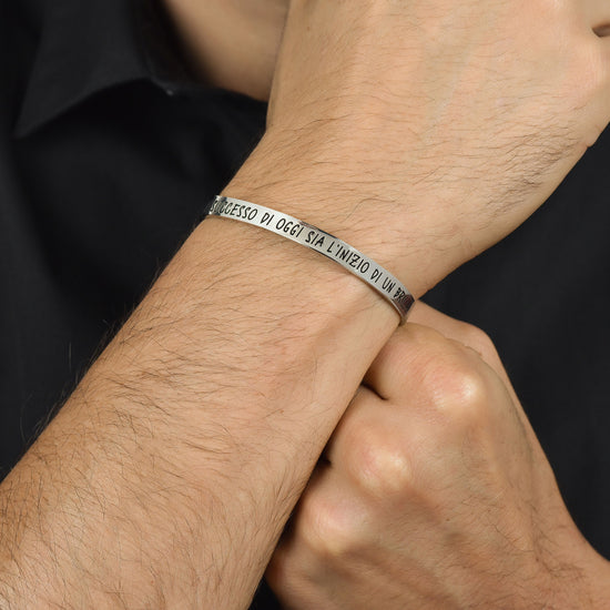 BRACELET EN ACIER POUR HOMMES LE SUCCÈS D'AUJOURD'HUI EST LE DÉBUT D'UN AVENIR BRILLANT