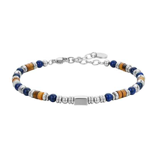 BRACELET HOMME EN ACIER AVEC PIERRE LAPIS