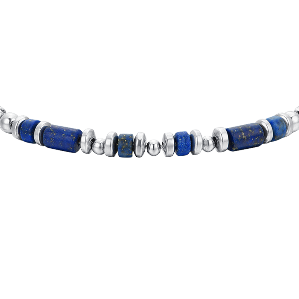 BRACELET HOMME EN ACIER BLEU LAPIS