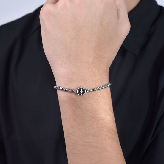 BRACELET HOMME EN ACIER AVEC LYS