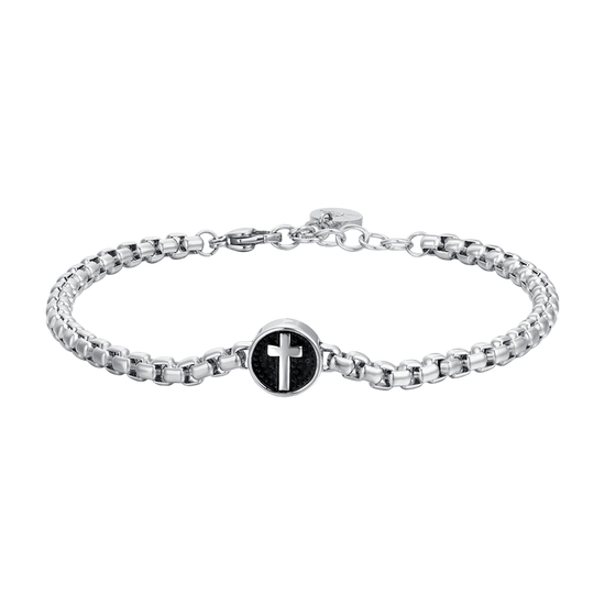 BRACELET ACIER POUR HOMME AVEC CROIX