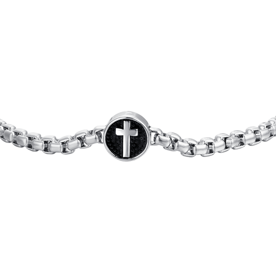 BRACELET ACIER POUR HOMME AVEC CROIX