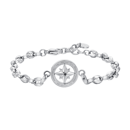 BRACELET HOMME EN ACIER AVEC ROSE DES VENTS