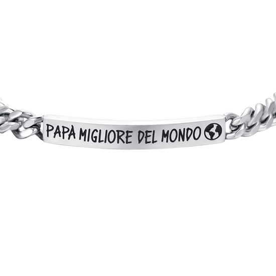 BRACELET HOMME EN ACIER MEILLEUR PAPA DU MONDE