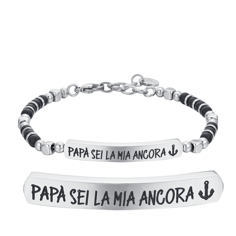 BRACELET HOMME EN ACIER DADDY YOU ARE MY ANCHOR