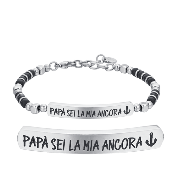 BRACELET HOMME EN ACIER DADDY YOU ARE MY ANCHOR