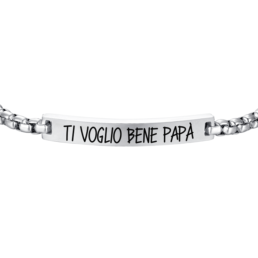 BRACELET HOMME ACIER JE T'AIME PAPA