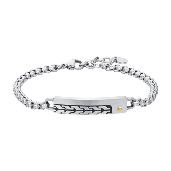 BRACELET HOMME EN ACIER AVEC ÉLÉMENT