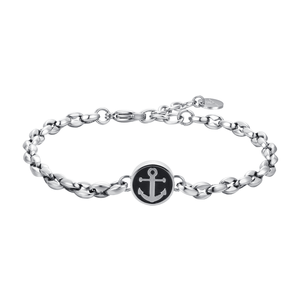 BRACELET POUR HOMME EN ACIER AVEC ANCRE