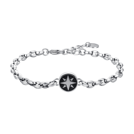 BRACELET HOMME EN ACIER AVEC ROSE DES VENTS