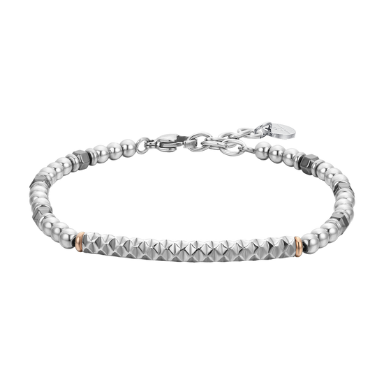 BRACELET HOMME EN ACIER HÉMATITE GRIS