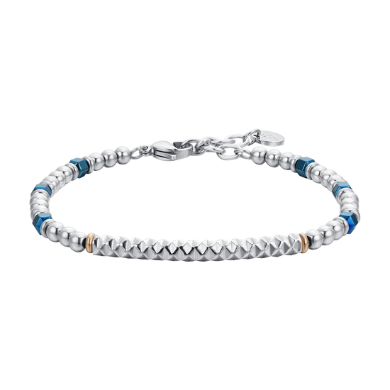 BRACELET HOMME EN ACIER HÉMATITE BLEU