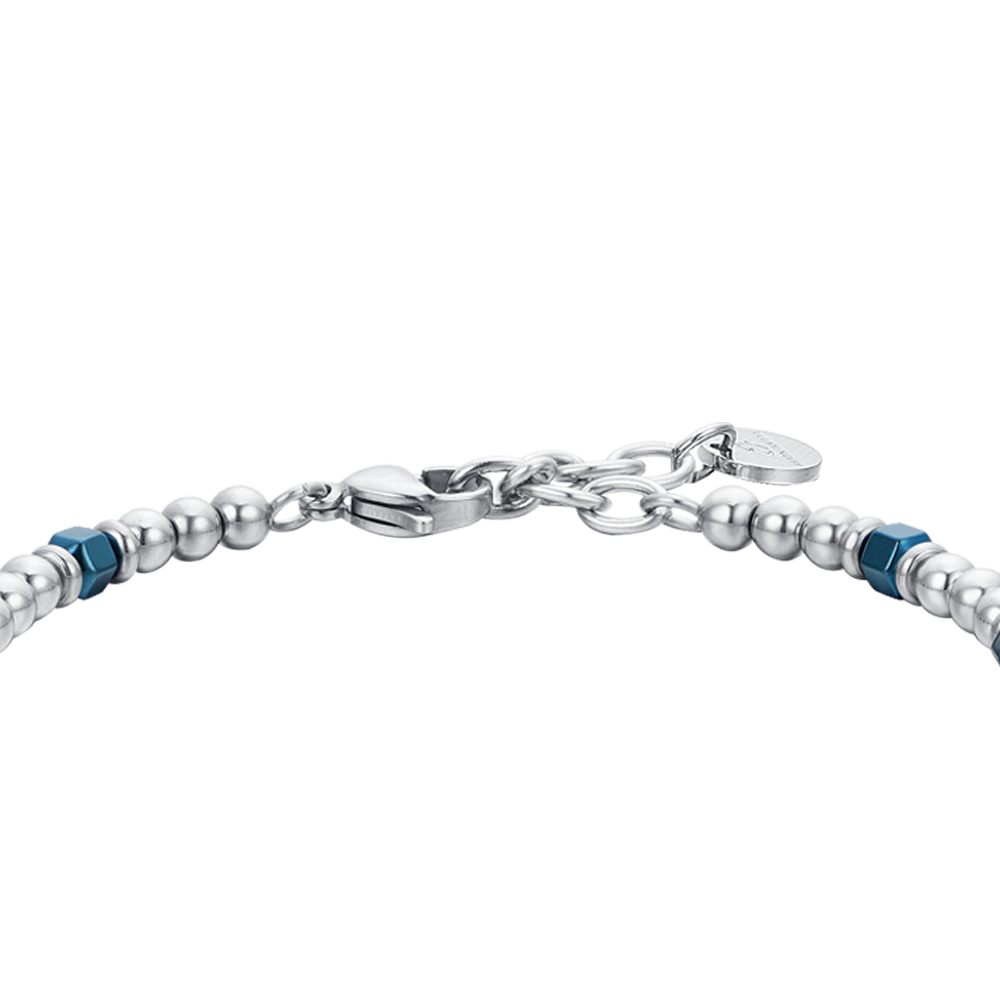 BRACELET HOMME EN ACIER HÉMATITE BLEU