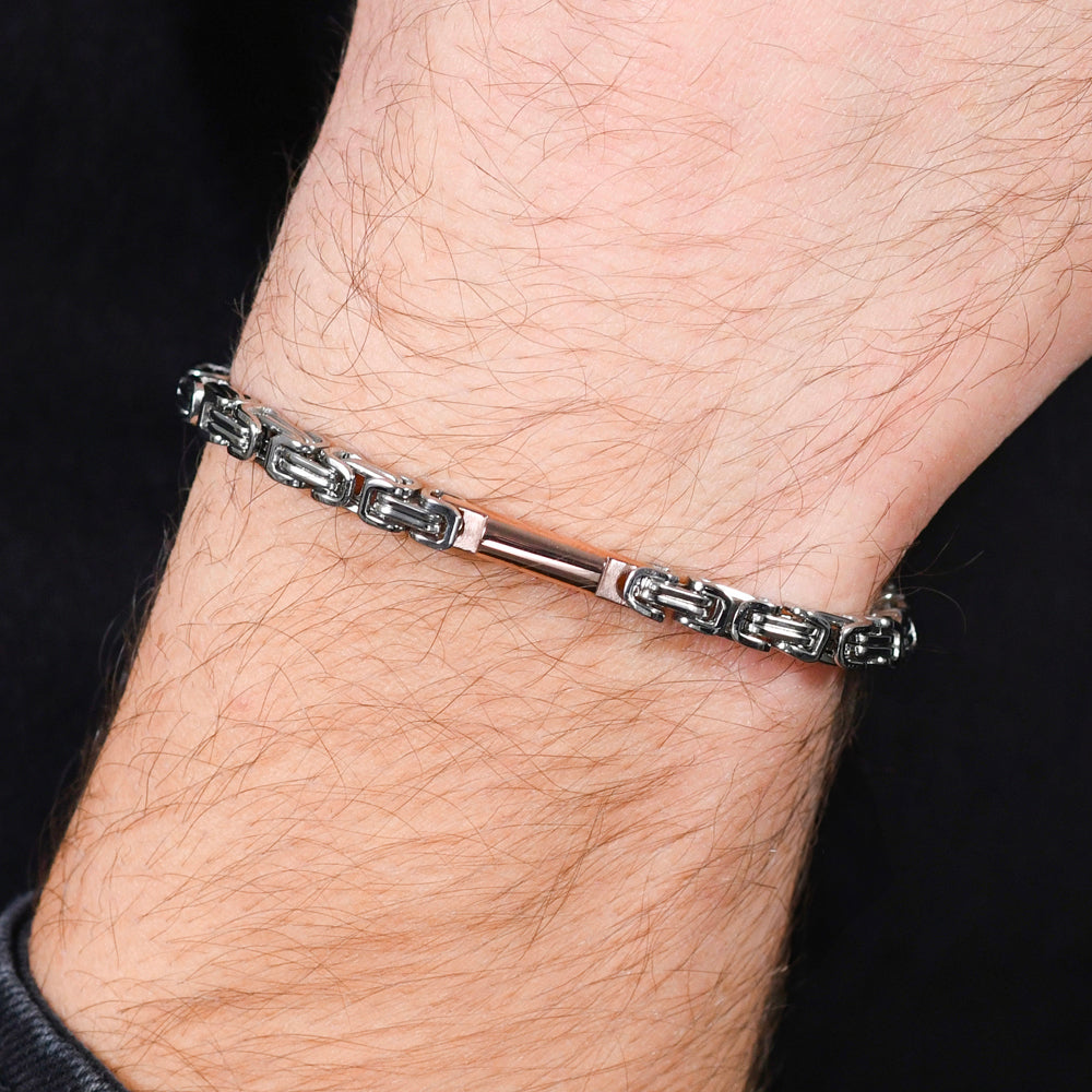 BRACELET ACIER IP ROSE POUR HOMMES