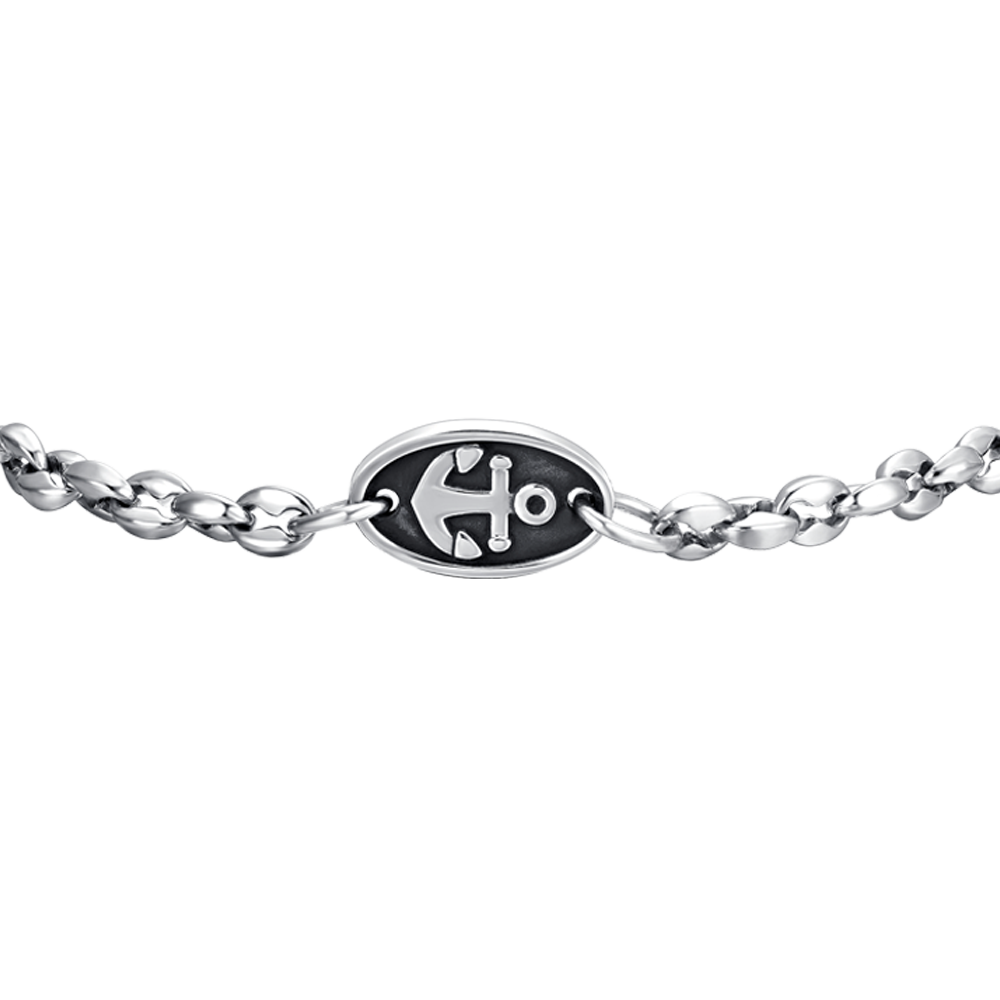 BRACELET POUR HOMME EN ACIER AVEC ANCRE