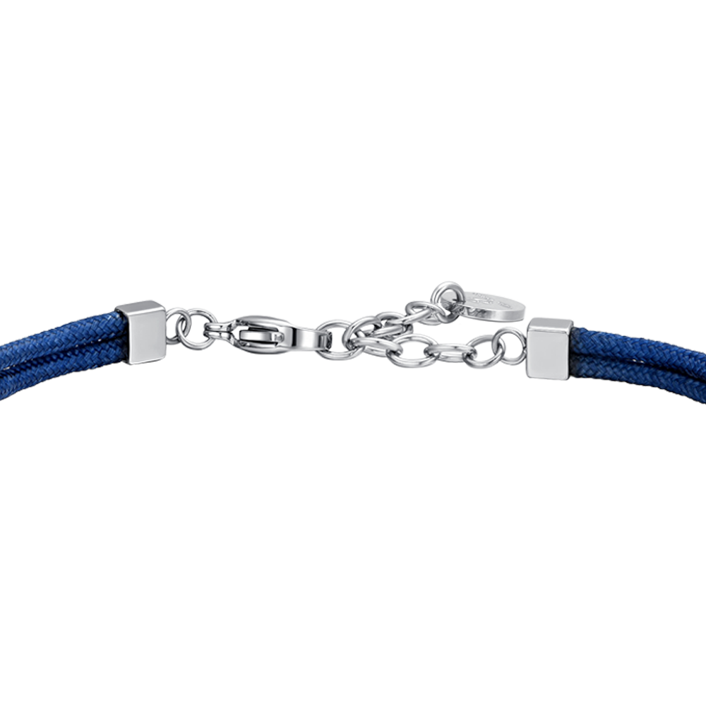 BRACELET DE CORDE BLEUE ET ANCRE POUR HOMMES