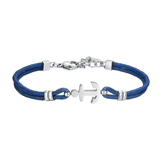 BRACELET DE CORDE BLEUE ET ANCRE POUR HOMMES