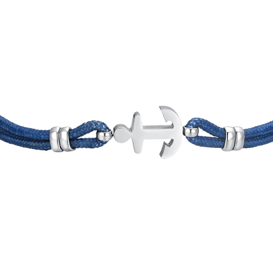 BRACELET DE CORDE BLEUE ET ANCRE POUR HOMMES