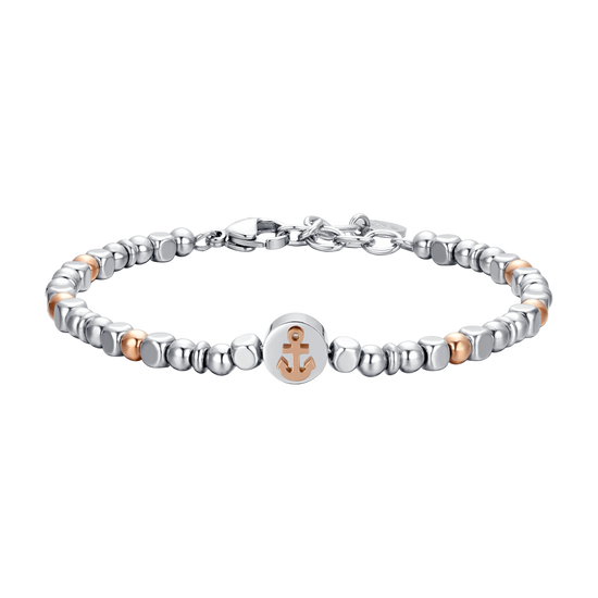 BRACELET ACIER ANCRE IP OR ROSE