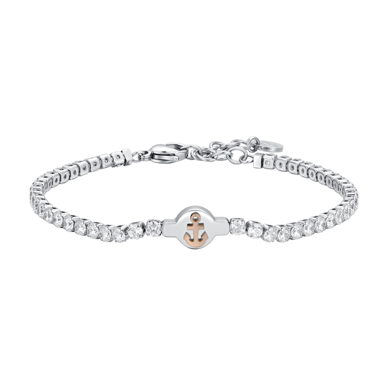 BRACELET DE TENNIS POUR HOMME EN ACIER AVEC ZIRCON CUBIQUE BLANC