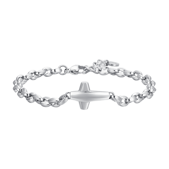 BRACELET ACIER POUR HOMME AVEC CROIX