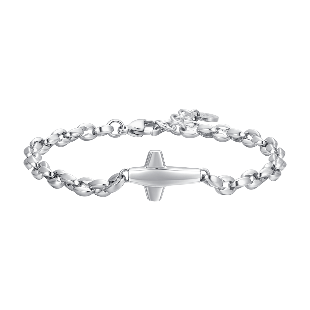 BRACELET ACIER POUR HOMME AVEC CROIX