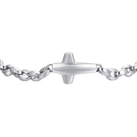 BRACELET ACIER POUR HOMME AVEC CROIX