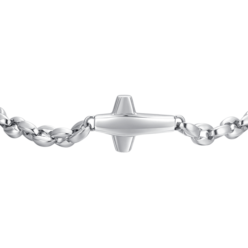 BRACELET ACIER POUR HOMME AVEC CROIX