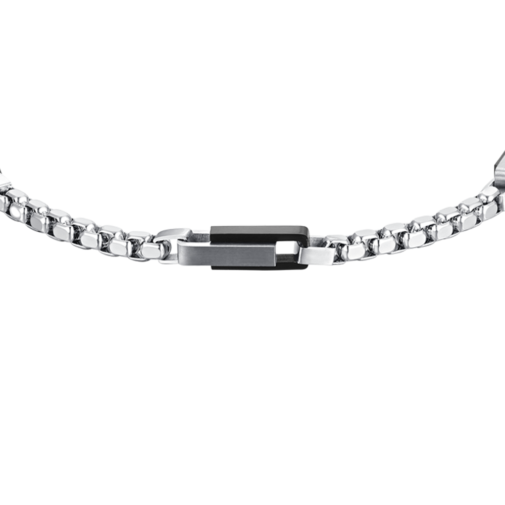 MEN'S IP BLACK STEEL ELEMENTS BRACELET Luca Barra