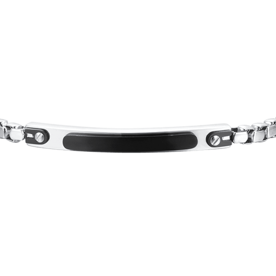 BRACCIALE UOMO IN ACCIAIO PIASTRA IP BLACK