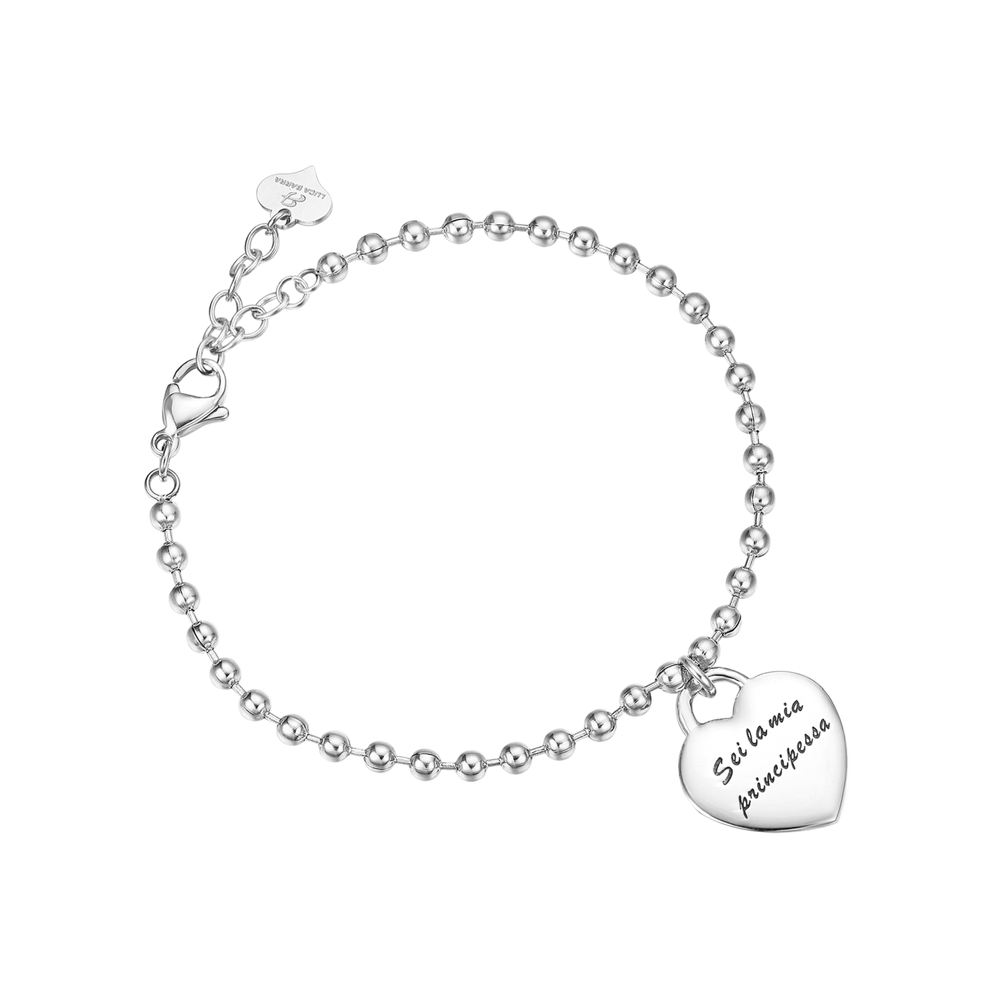 BRACELET EN ACIER AVEC PENDENTIF EN MÉTAL "YOU ARE MY PRINCESS" (TU ES MA PRINCESSE)