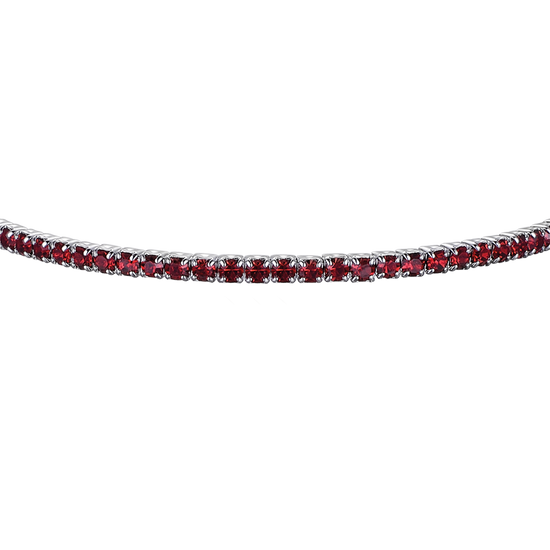 BRACELET EN MÉTAL AVEC CRISTAUX ROUGES