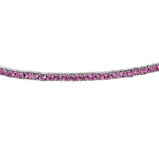 BRACELET EN MÉTAL AVEC CRISTAUX ROSE FONCÉ